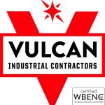 Vulcan Industrial Contractors logo with star and red V, WBENC certified sponsor of the children's science center